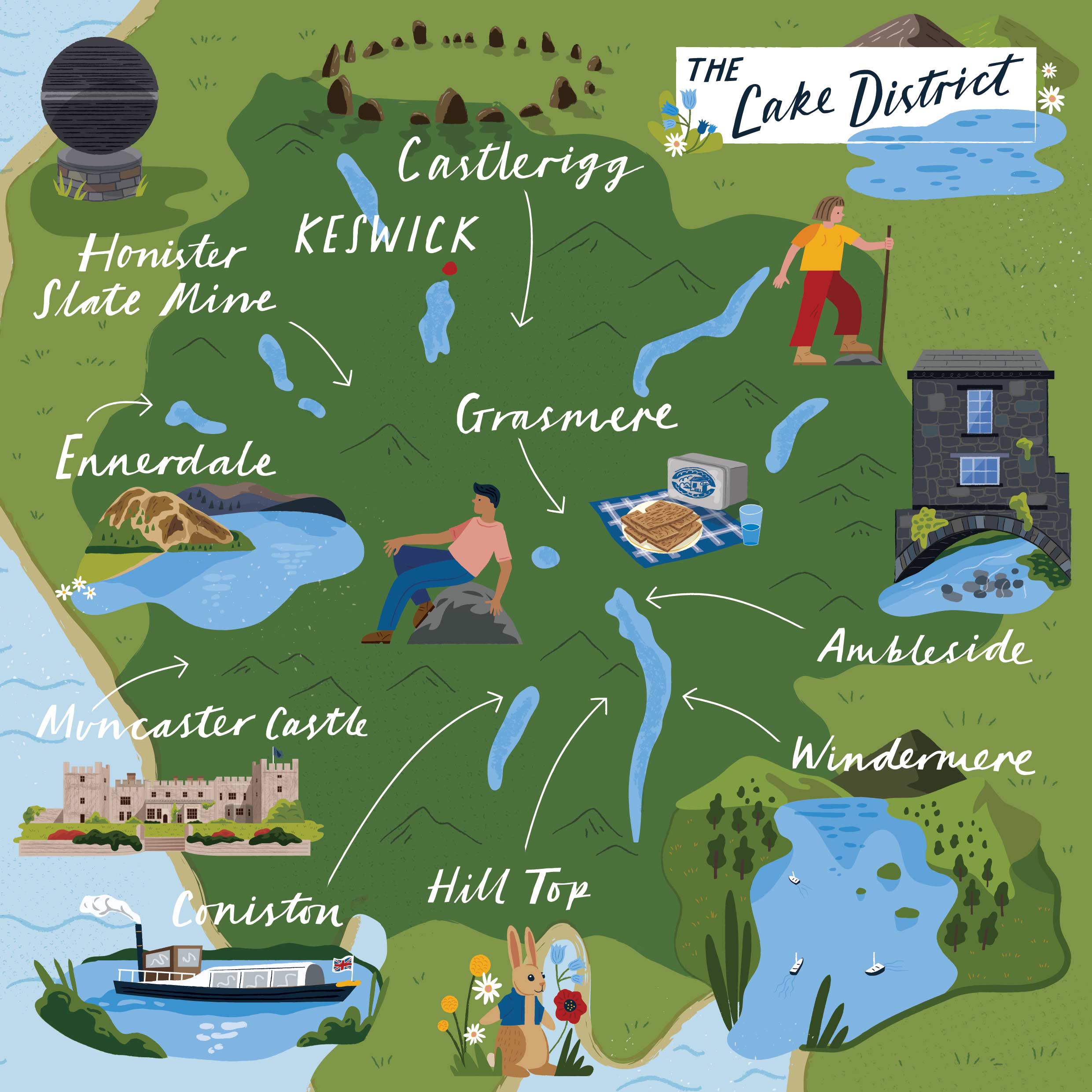 lake district tourist map