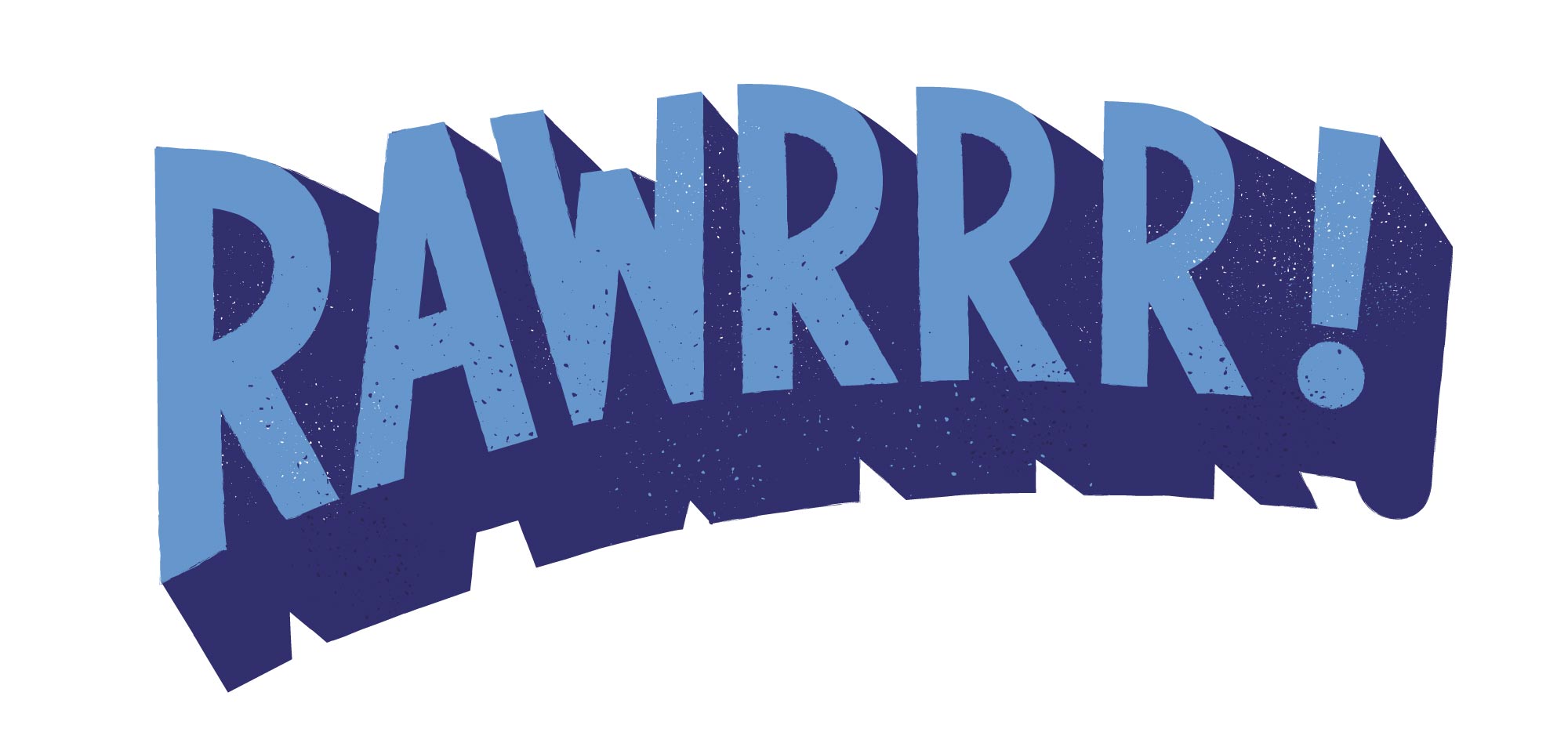 Rawrr hand drawn type by Elly Jahnz for Joules