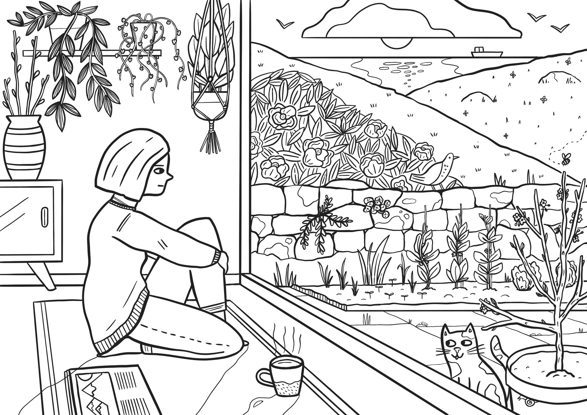Colouring Book Page for Millican by Elly Jahnz