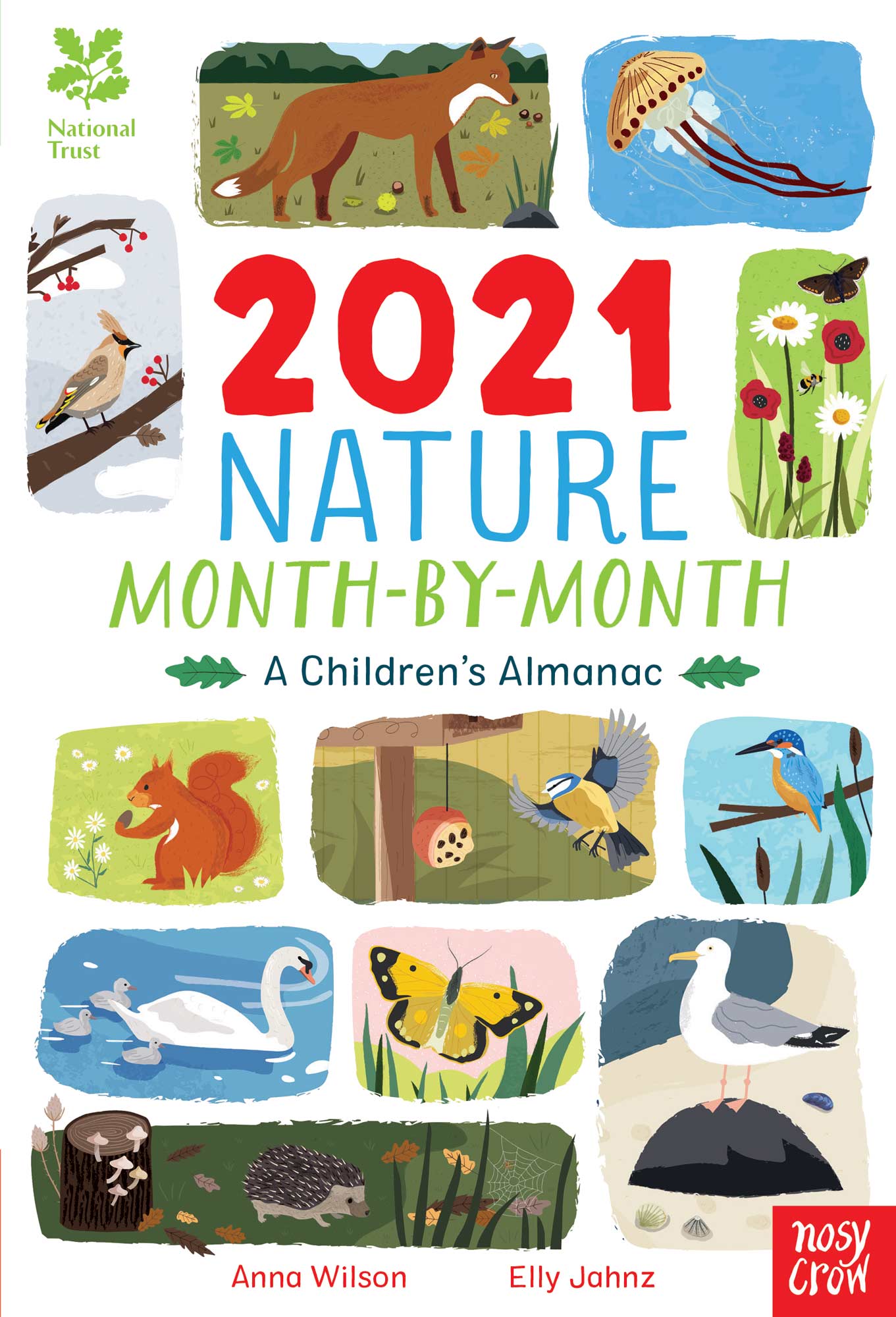 The front cover of 2021: Nature Month by Month. Illustrated by Elly Jahnz.