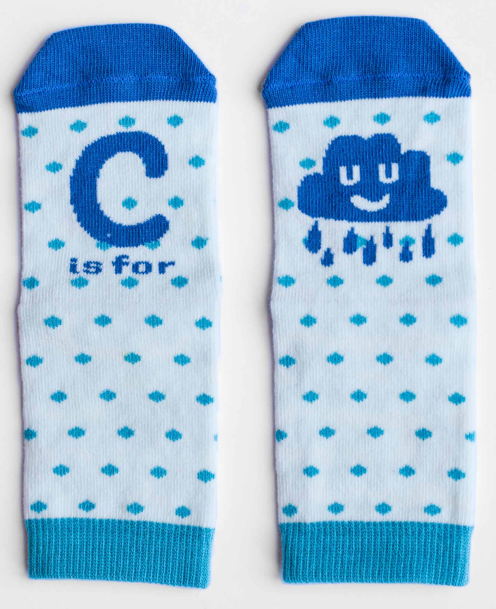 C is for Cloud sock by Elly Jahnz for Socks and Stripes