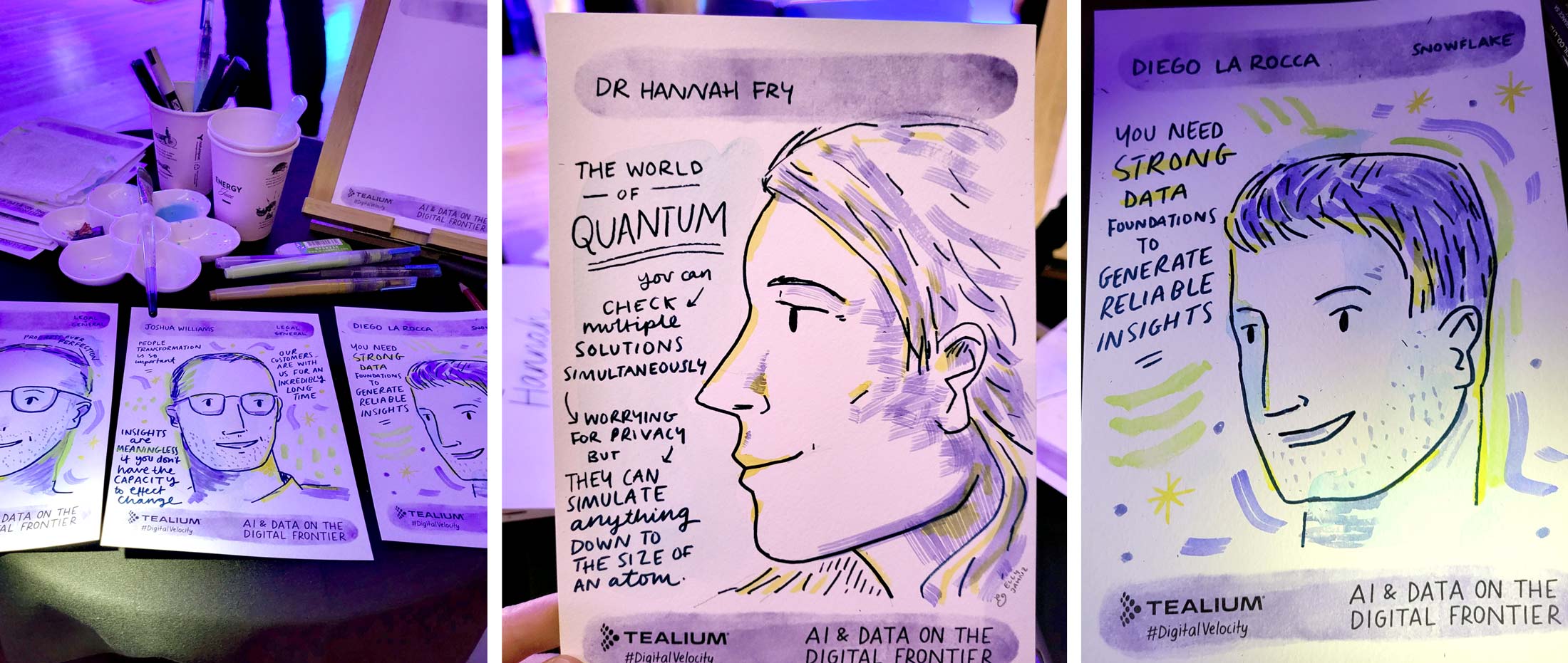 Live illustration for Tealium Digital Velocity by Elly Jahnz